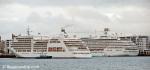ID 6764 SILVER SPIRIT (2009/36009gt/IMO 9437866) on her inaugural 119-night round-the-world cruise, the latest addition to the Silverseas Cruises fleet, makes her maiden call at the Port of Auckland, New...
